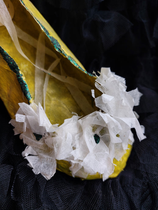 Paper shoe with Swarovski crystals