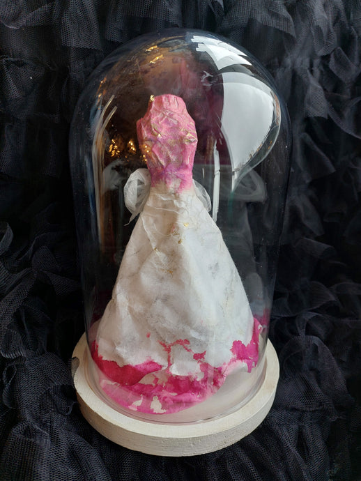 Paper dress in a dome